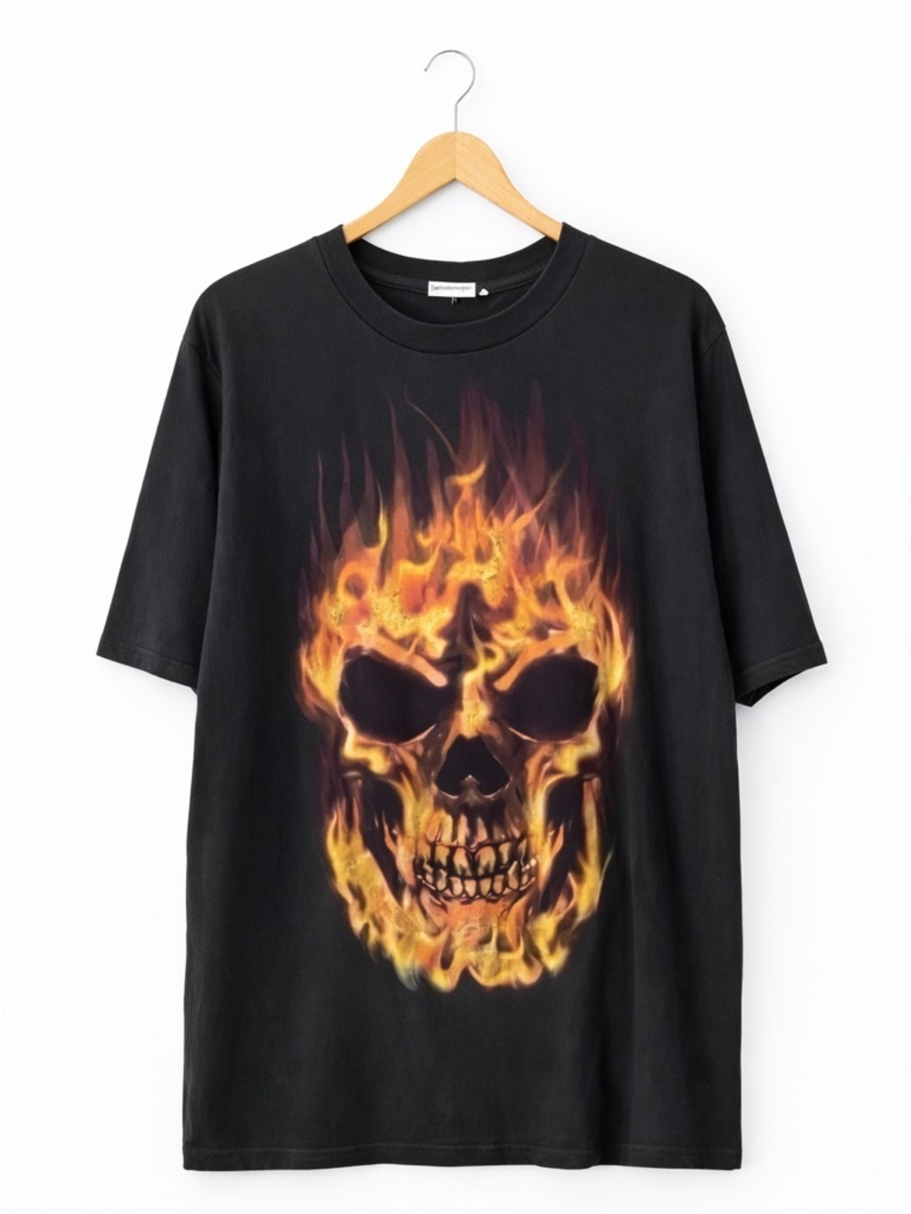 Way To Celebrate Flaming Skull Graphic Tee Men’s 3XL Halloween T-Shirt